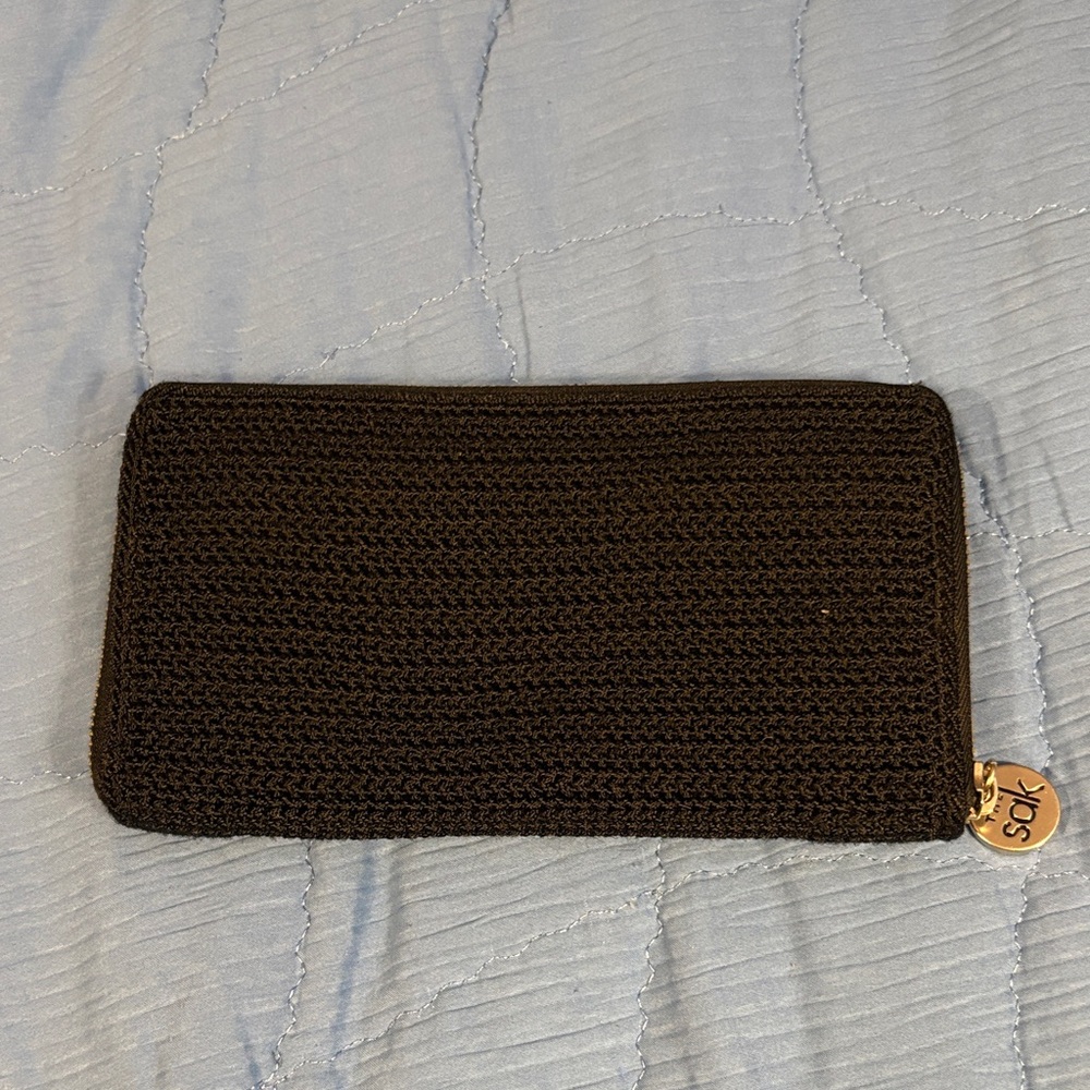 The Sak Black Crochet Wallet